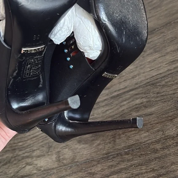 [Gucci] Black Lika Bejeweled Studded Toe Stiletto Heels Women’s EU/IT 36 / US 6 - Picture 12 of 13